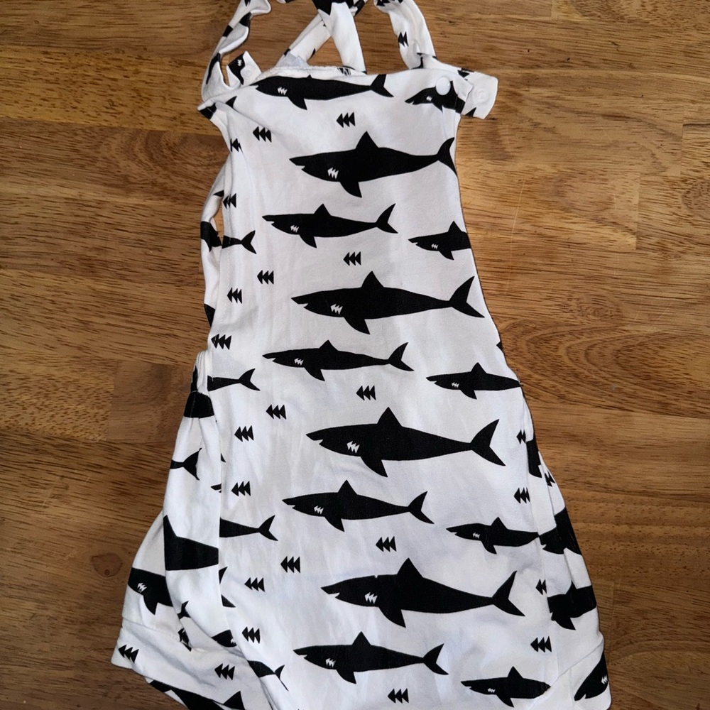 Shark Print bubble romper